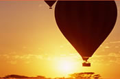 Hot air balloons in Serengeti